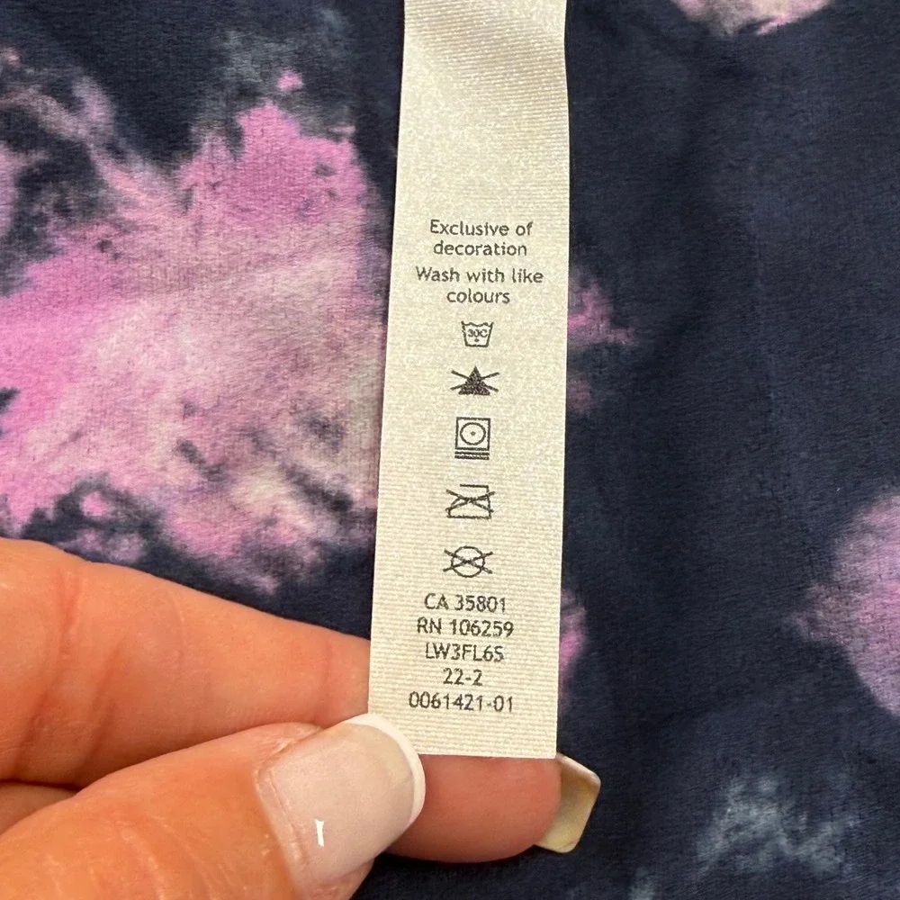 Lululemon Align T-Shirt Tie Dye Mineral Blue Multi‎ Women's Size 6
